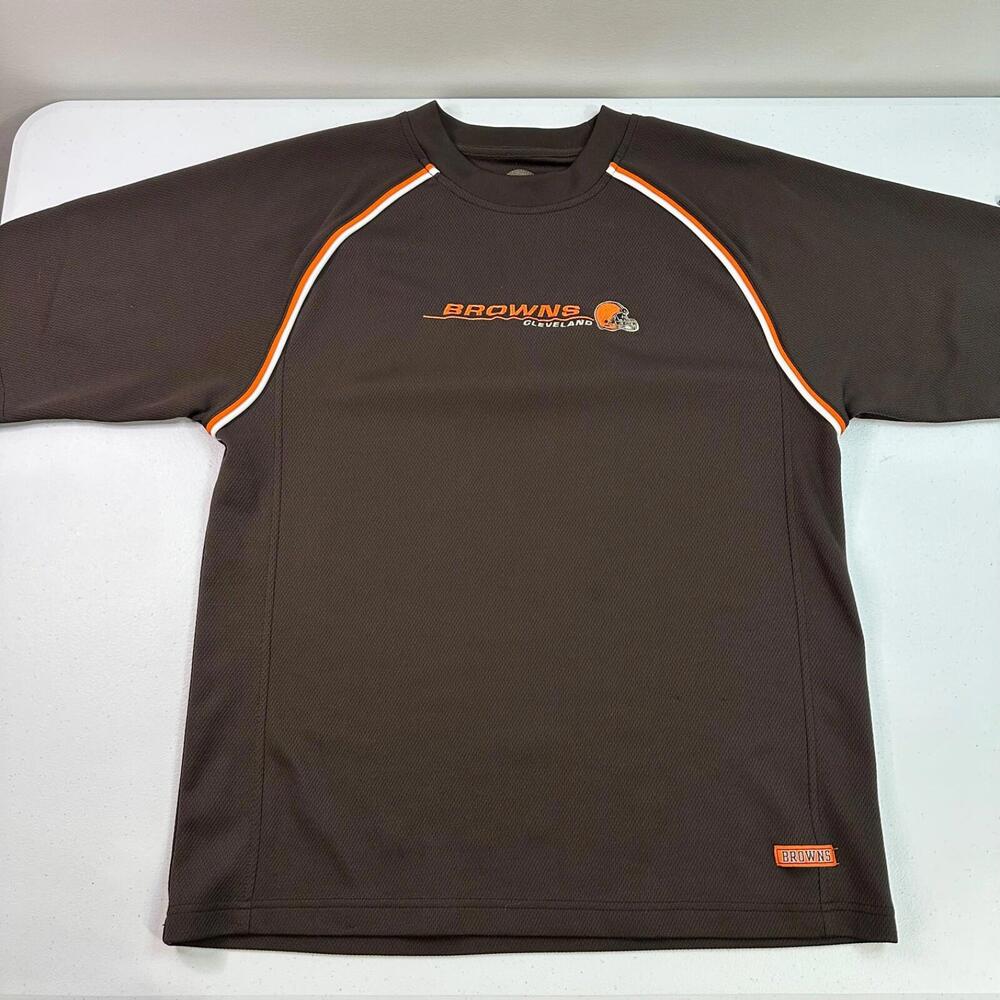 Vintage Cleveland Browns Shirt Mens Large Brown NFL Training Tee